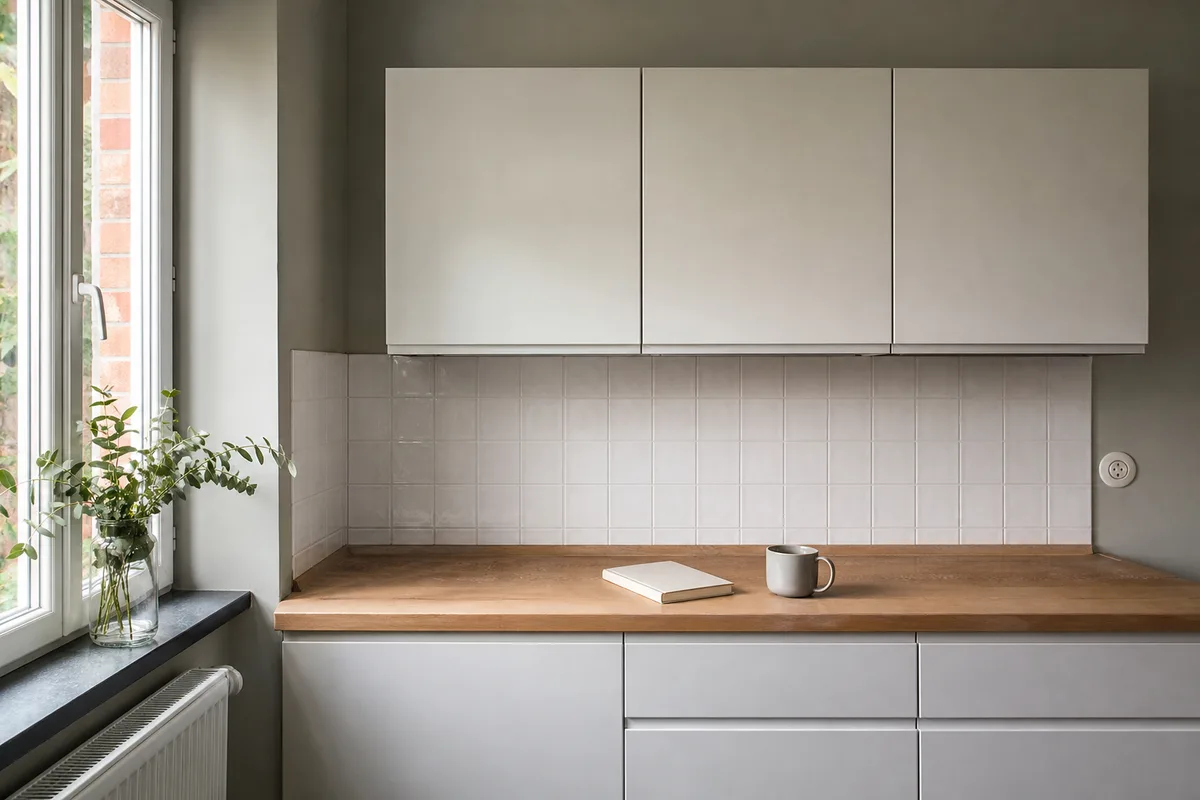 Fixer un meuble haut de cuisine : rail, cheville, pose